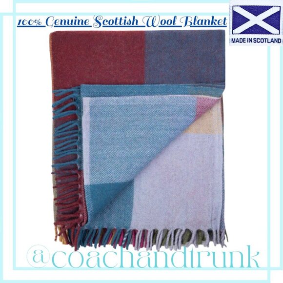 SCOTTISH IMPORT Other - IMPORTED THROW BLANKET Scottish Blanket Import Vibrant Colors & Earth Tones NWT